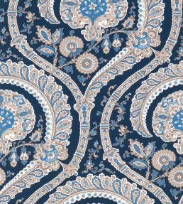 Les Indiennes Wallpaper by Nina Campbell BLUE