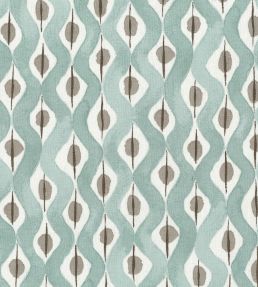 Beau Rivage Fabric by Nina Campbell Duck Egg/Taupe