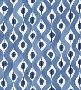 Beau Rivage Fabric by Nina Campbell Beige/Indigo