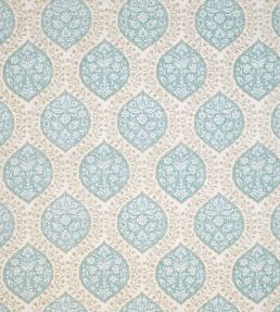 Marguerite Fabric by Nina Campbell Aqua/Taupe