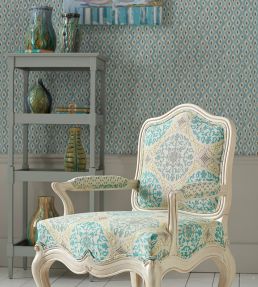 Beau Rivage Wallpaper by Nina Campbell Blue/Indigo