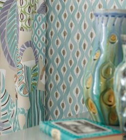 Beau Rivage Wallpaper by Nina Campbell Blue/Indigo