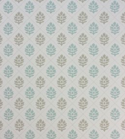 Camille Wallpaper by Nina Campbell Aqua/Beige