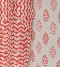 Camille Wallpaper by Nina Campbell Aqua/Beige