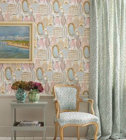 Collioure Wallpaper by Nina Campbell Blue/Beige