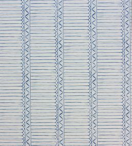Domiers Wallpaper by Nina Campbell Indigo/Ivory
