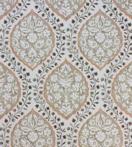 Marguerite Wallpaper by Nina Campbell Chocolate/Orange