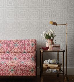 Mourlot Wallpaper by Nina Campbell Ivory/Pearl