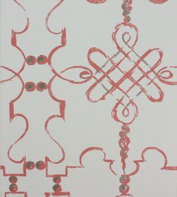 Portavo Wallpaper by Nina Campbell Coral/Ivory