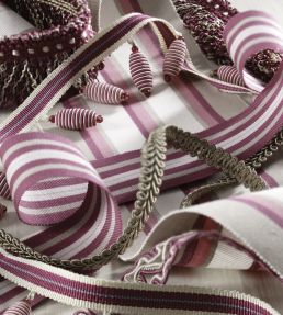 Narrow Woven Border Trimming by Nina Campbell Fuchsia