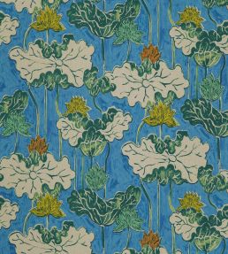 Ninfea Mania Fabric by Jim Thompson No.9 Royal
