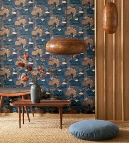 Niwa Wallpaper by Casadeco Bleu Encre