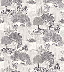 Niwa Wallpaper by Casadeco Noir Fusain