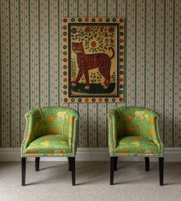 Noah's Ark Fabric by GP & J Baker Blue