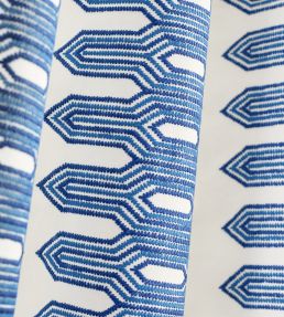 Nola Stripe Embroidery Fabric by Thibaut Green