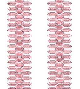 Nola Stripe Wallpaper by Thibaut Pink
