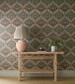Norbury Wallpaper by Morris & Co Slate/Madder