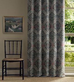 Norbury Weave Fabric by Morris & Co Slate/Plum