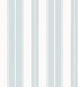 Norfolk Stripe Wallpaper by Thibaut Spa Blue