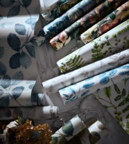 Northia Wallpaper by Clarke & Clarke Denim/Linen