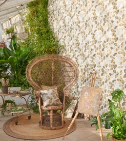 Northia Wallpaper by Clarke & Clarke Denim/Linen