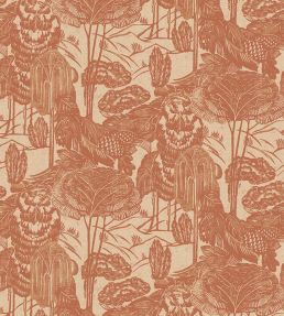 Nostalgic Evergreen Wallpaper by Eijffinger Orange/Terracotta