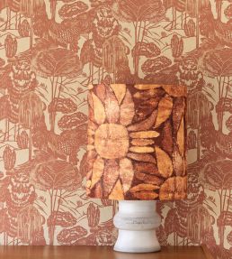 Nostalgic Evergreen Wallpaper by Eijffinger Orange/Terracotta