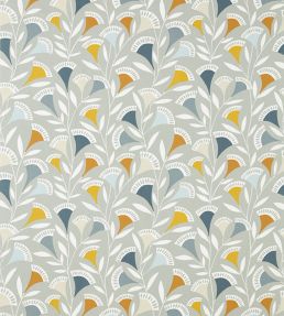 Noukku Fabric by Scion Dandelion / Butterscotch / Charcoal