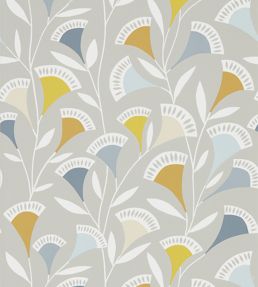 Noukku Wallpaper by Scion Dandelion / Butterscotch / Charcoal