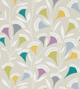 Noukku Wallpaper by Scion Foxglove / Graphite / Forest