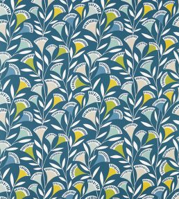 Noukku Fabric by Scion Mist / Kiwi / Midnight