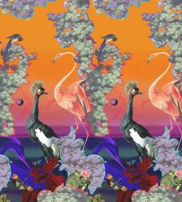 Novafrica Sunset Scene 1 Mural by Christian Lacroix Tangerine