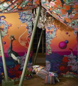 Novafrica Sunset Scene 1 Mural by Christian Lacroix Tangerine