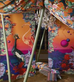Novafrica Sunset Scene 2 Mural by Christian Lacroix Tangerine