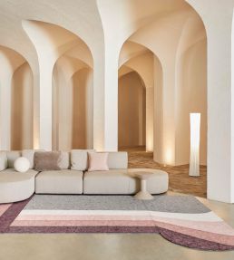 Nuances Round Rug by GAN Burgundy