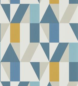 Nuevo Wallpaper by Scion Indigo / Slate / Satsuma