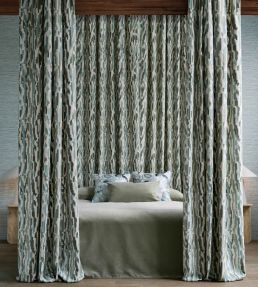 Nuru Embroidery Fabric by Harlequin Aloe/Powder/Forest