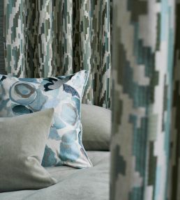 Nuru Embroidery Fabric by Harlequin Aloe/Powder/Forest