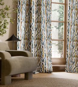 Nuru Embroidery Fabric by Harlequin Rosewood/Limpet/Aloe