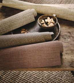 Nysa Linen Wallpaper by Romo Auburn