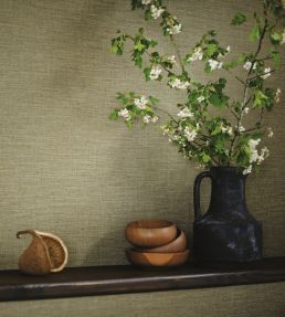 Nysa Linen Wallpaper by Romo Tarragon
