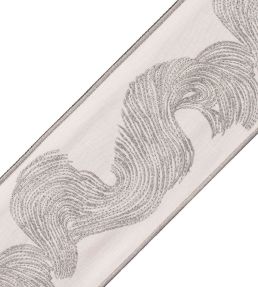 Oahu Embroidered Border Trimming by Samuel & Sons Pebble