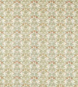 Oak & Blossom Fabric by Morris & Co Chestnut/Primrose