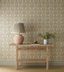 Oak & Blossom Wallpaper by Morris & Co Chestnut/Primrose
