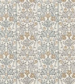 Oak & Blossom Wallpaper by Morris & Co Mineral Blue/Linen