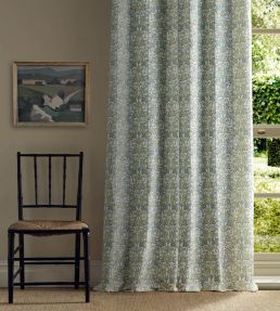 Oak & Blossom Fabric by Morris & Co Thyme/Woad