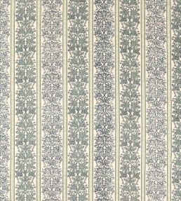 Oak & Blossom Weave Fabric by Morris & Co Green/Indigo