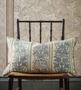 Oak & Blossom Weave Fabric by Morris & Co Green/Indigo