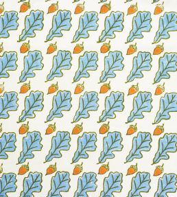 Oak Fabric by Molly Mahon Blue