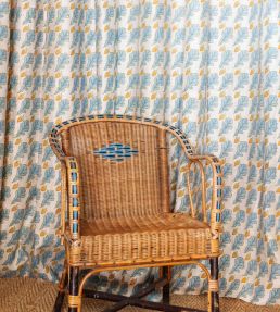 Oak Fabric by Molly Mahon Blue